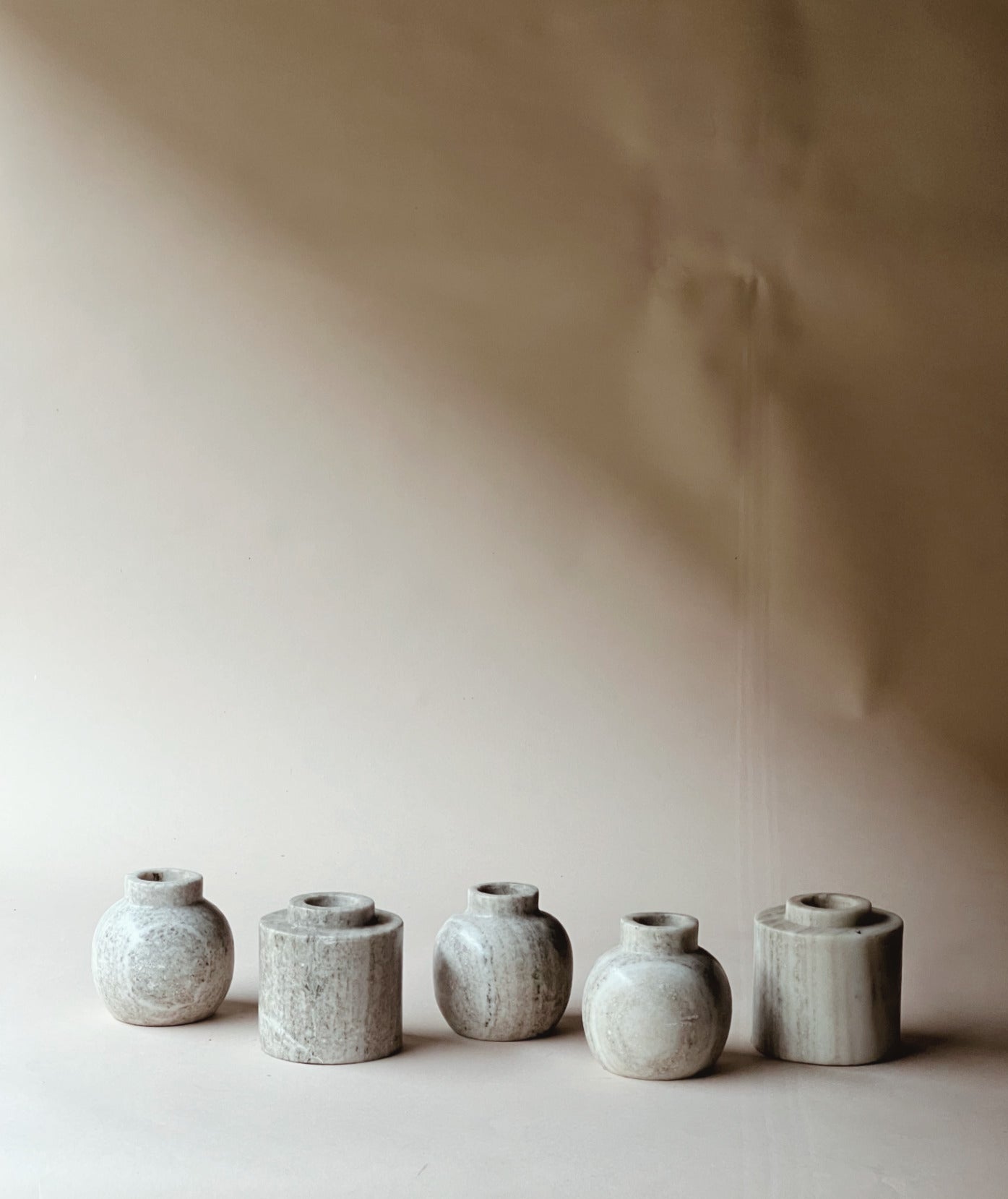 Marble bud vases
