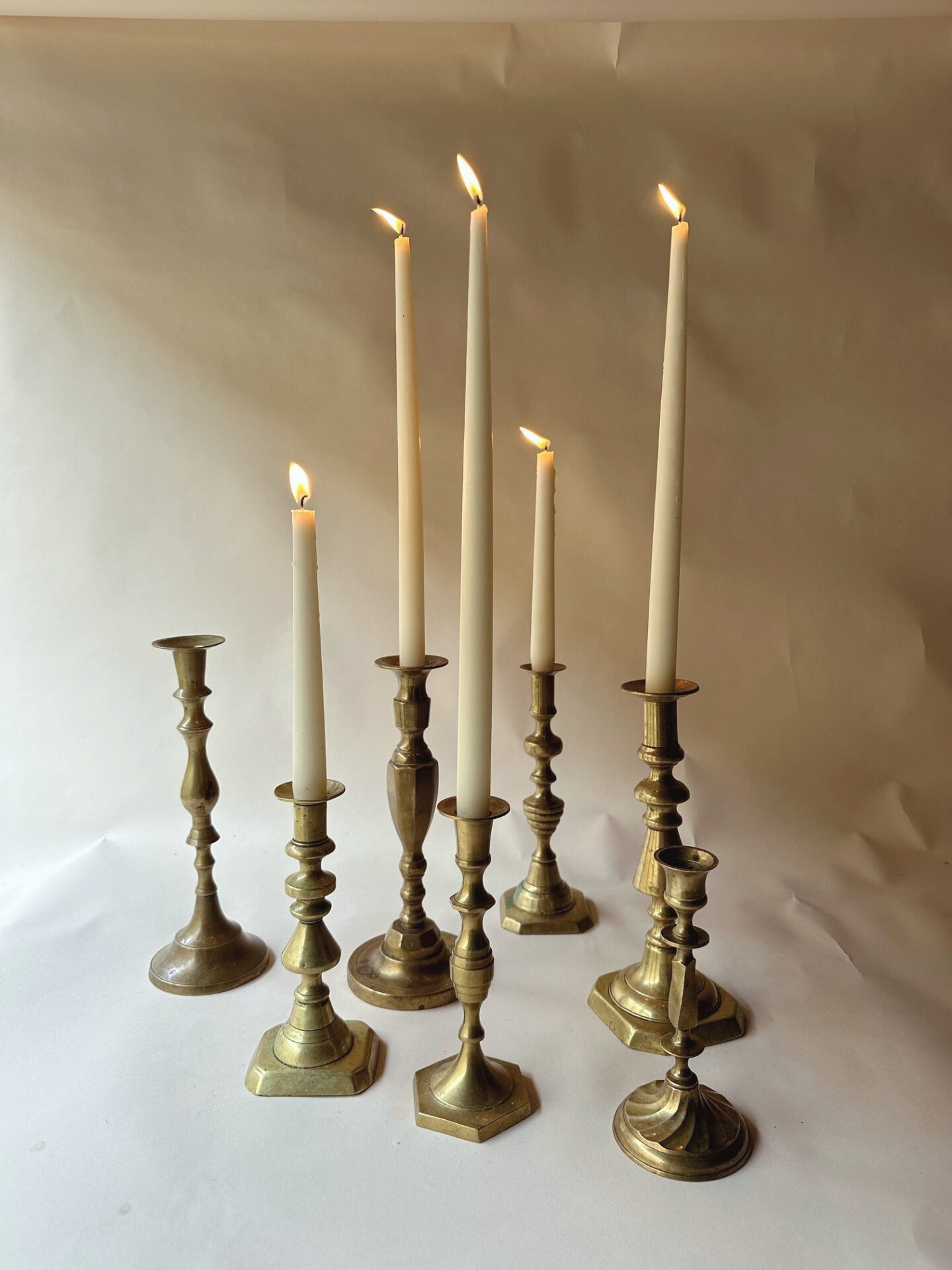 Brass vintage candlesticks