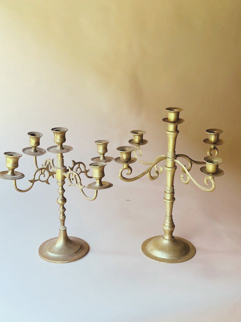 vintage brass candelabra