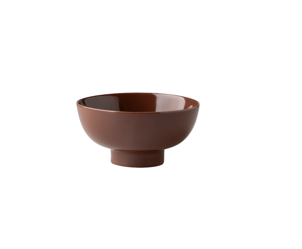 Chocolate brown footed bowls