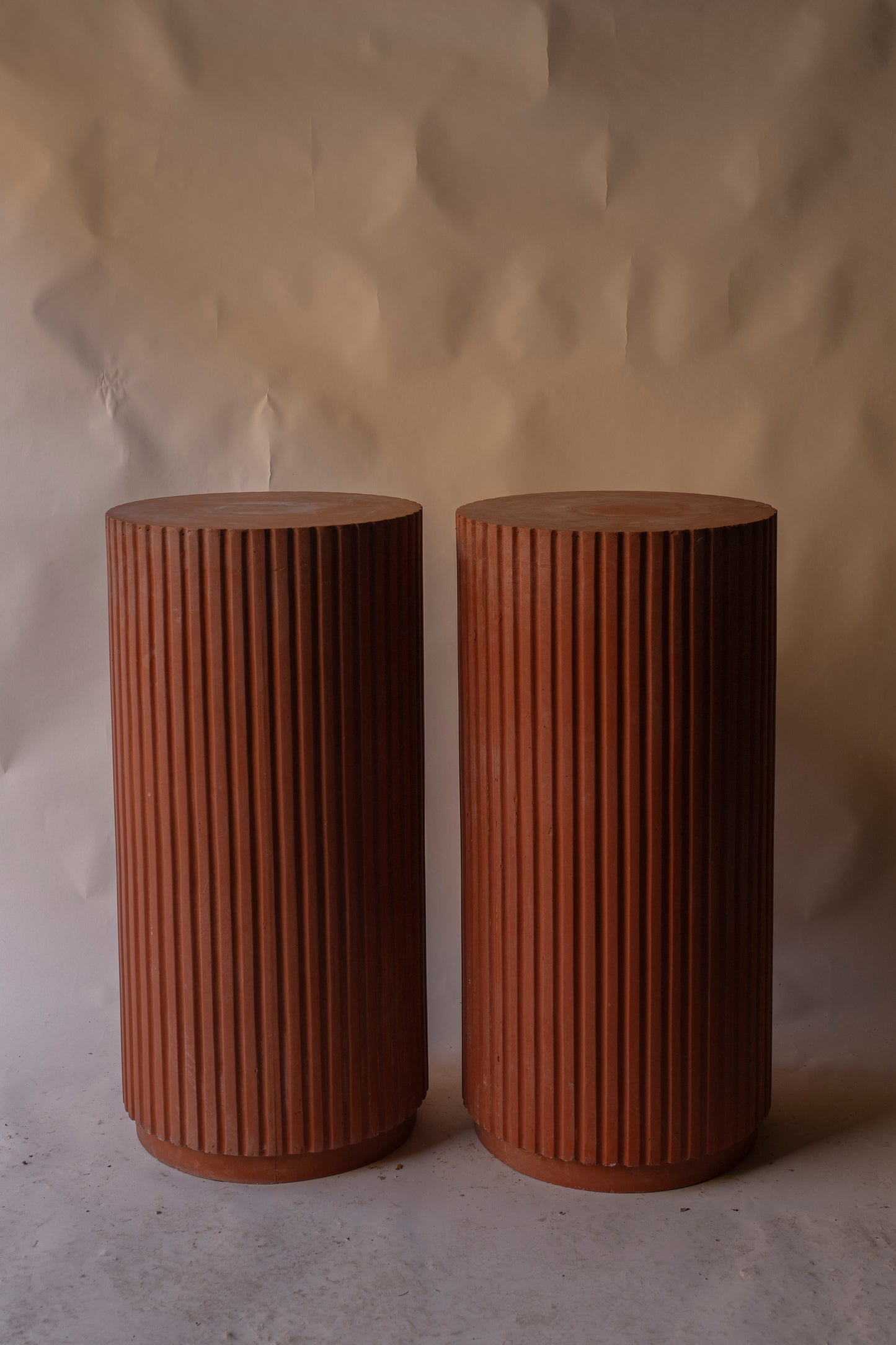 Pair of terracotta columns