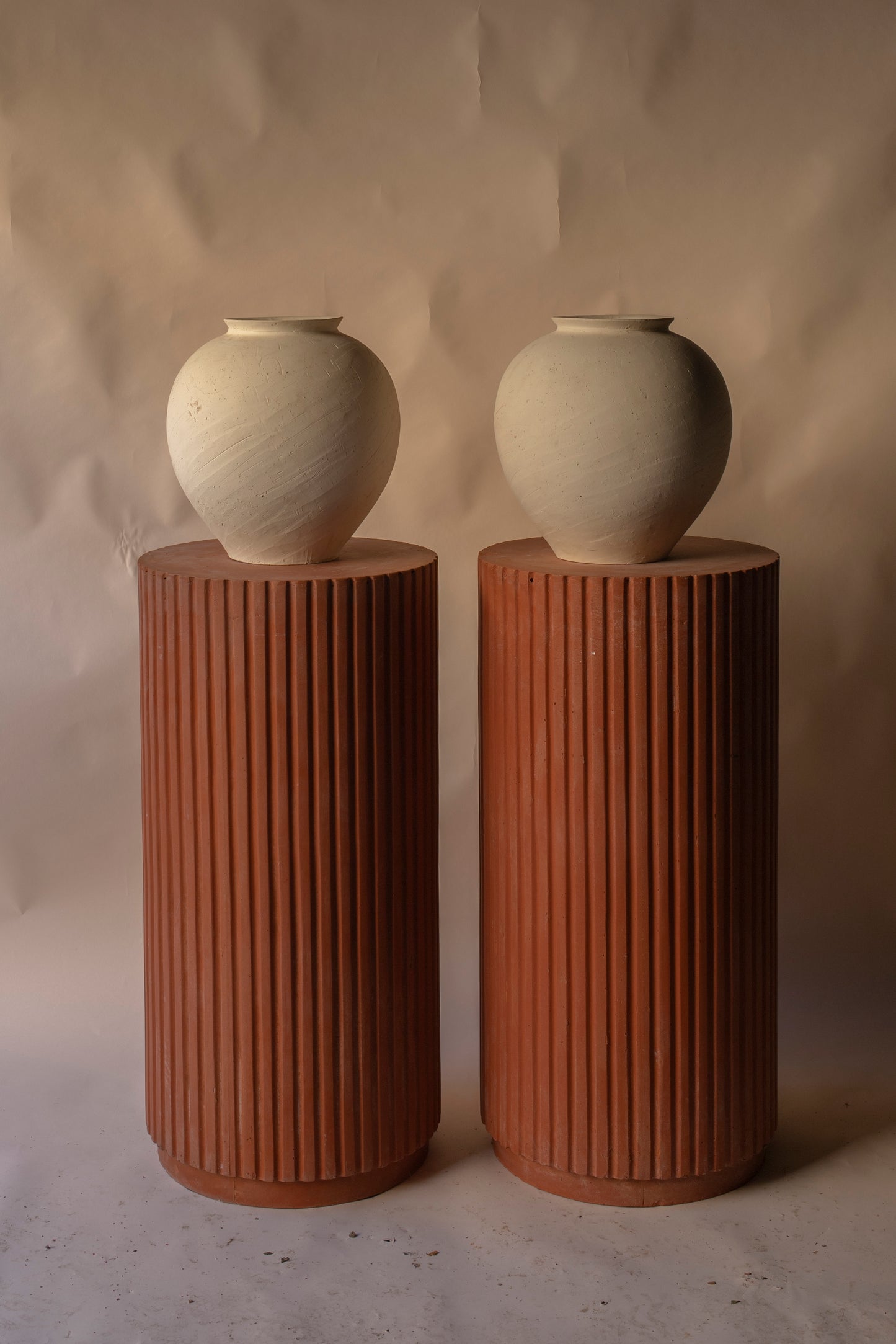 Pair of terracotta columns