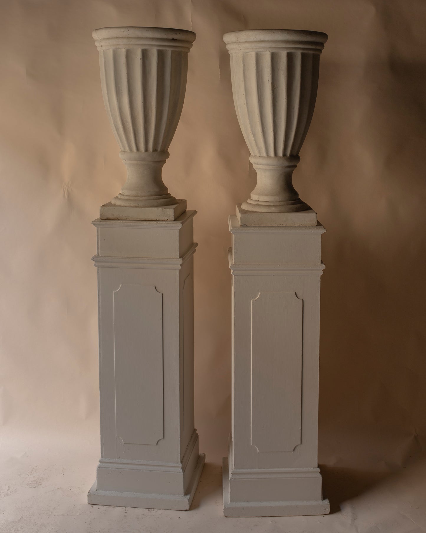 Traditional off white plinths