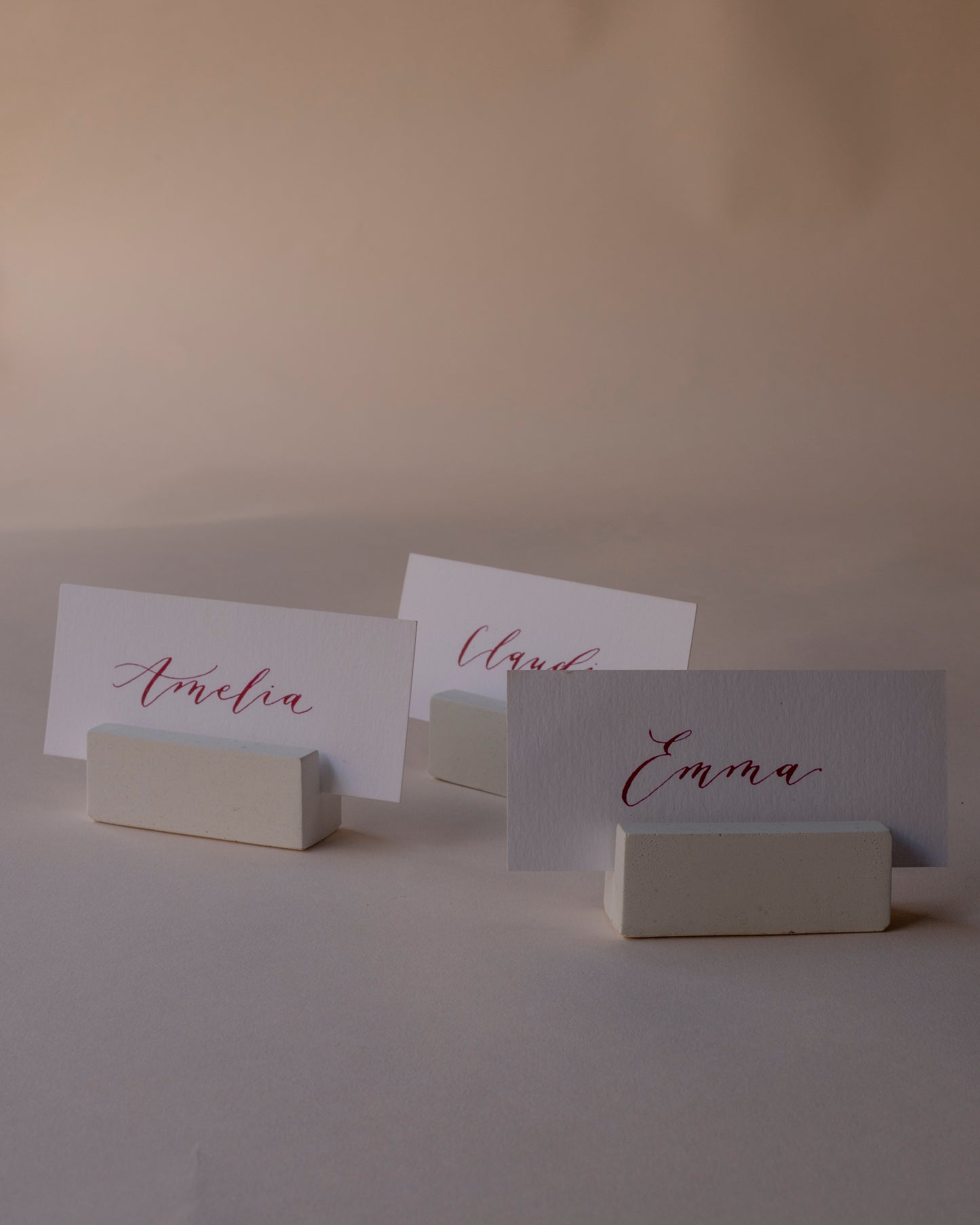 Plaster place card holders