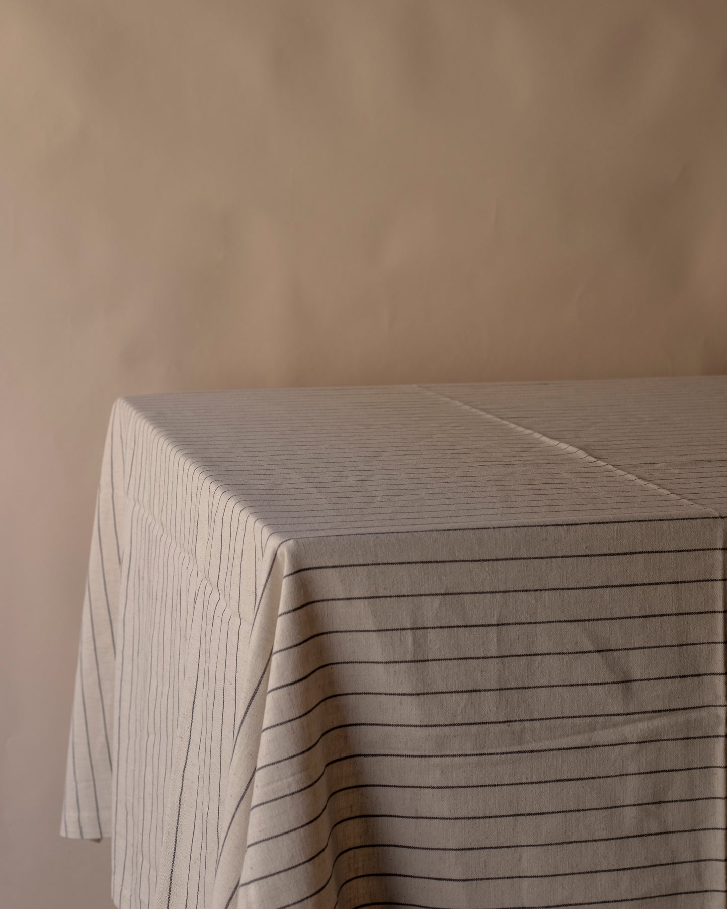 oat coloured striped cloth