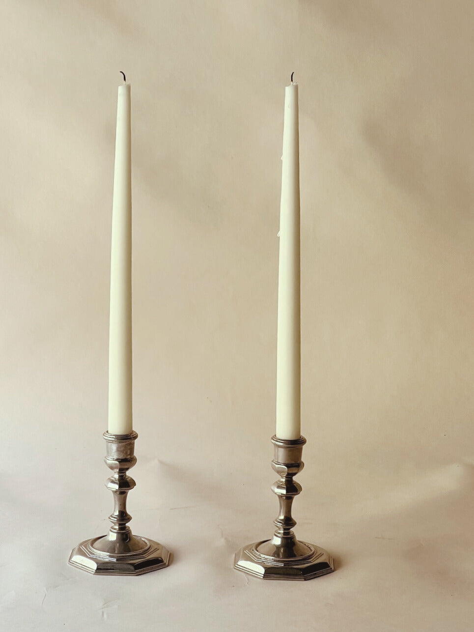 silver plated single candlesticks