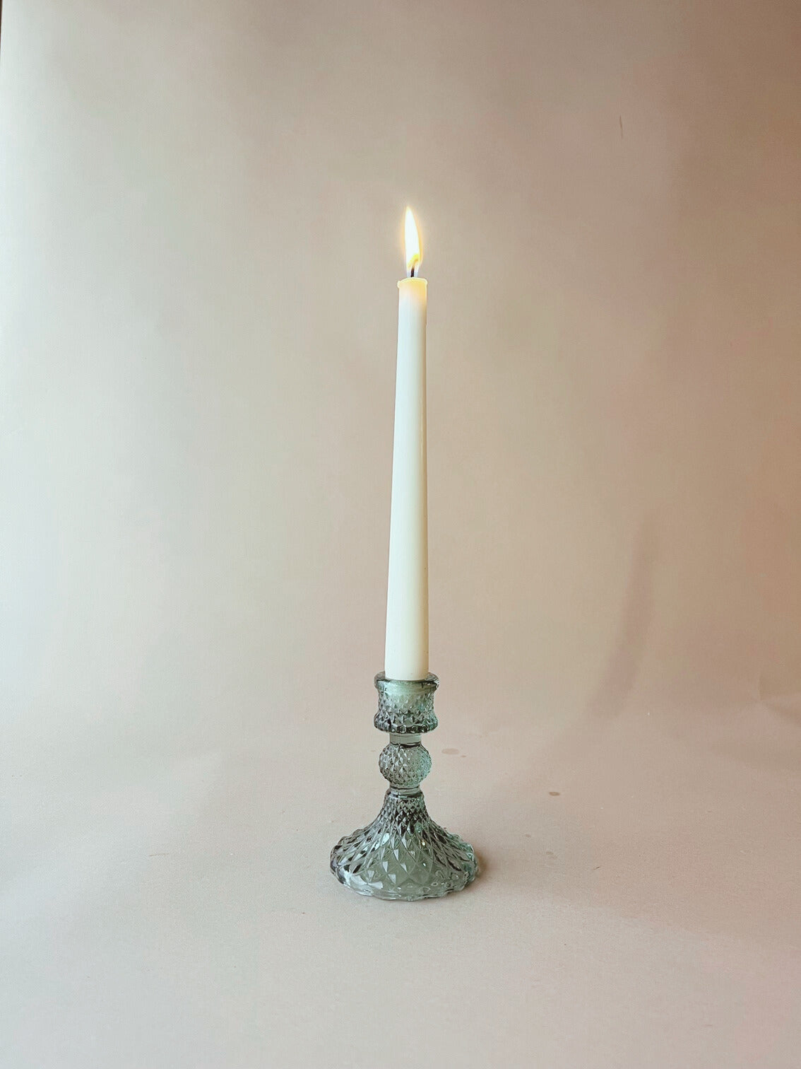 Short Green Cut Glass