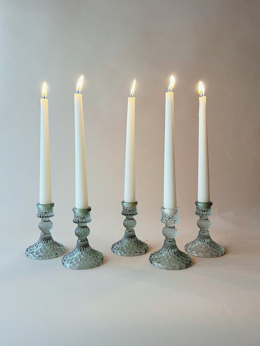 Short Green Cut Glass