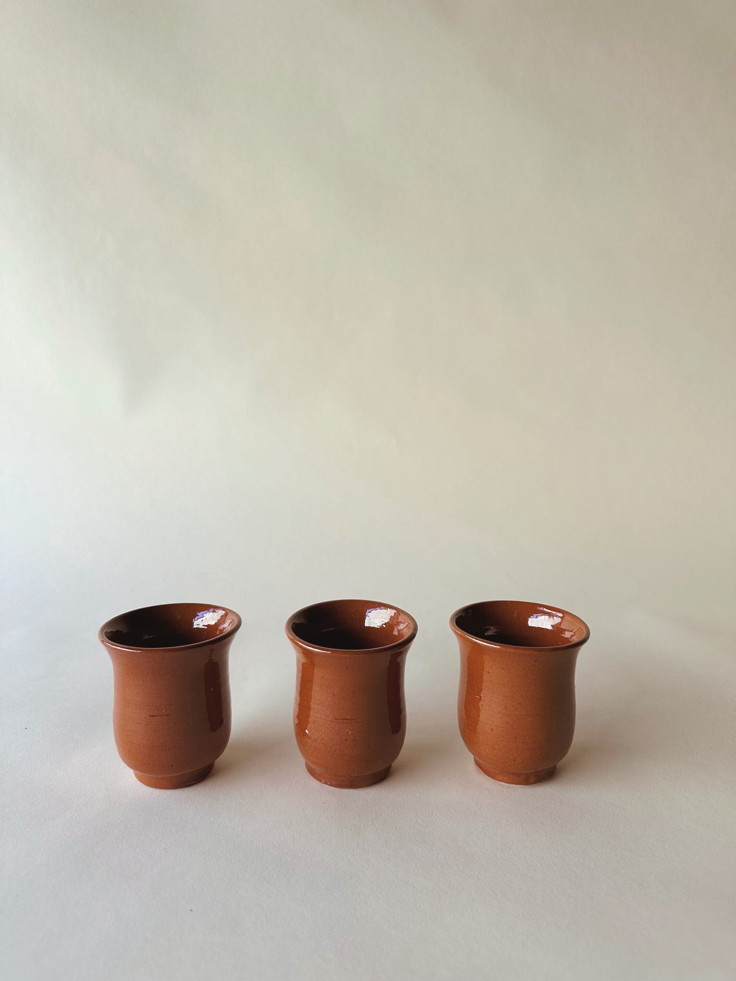 Terracotta glazed pots ~ small