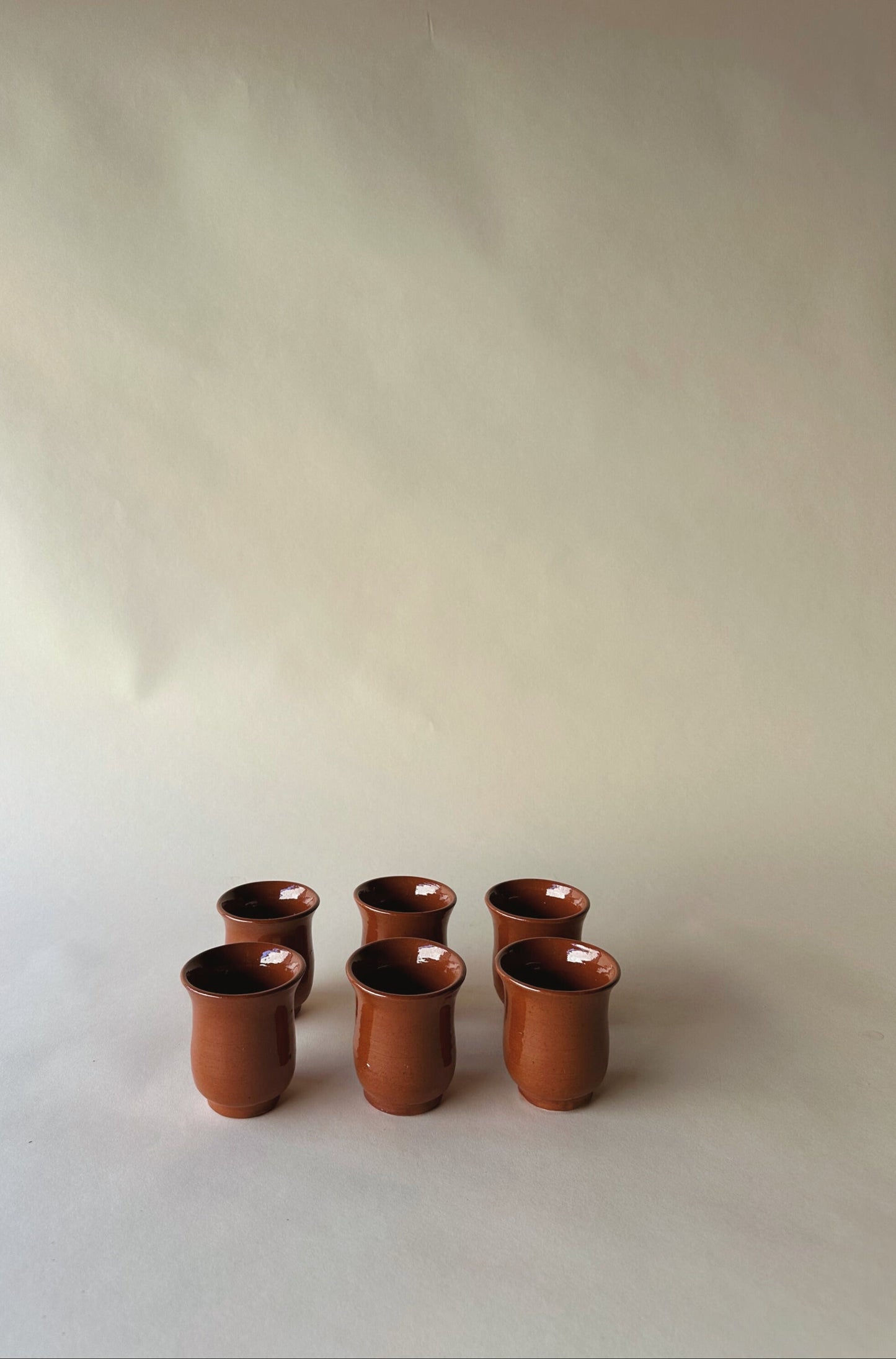 Terracotta glazed pots ~ small