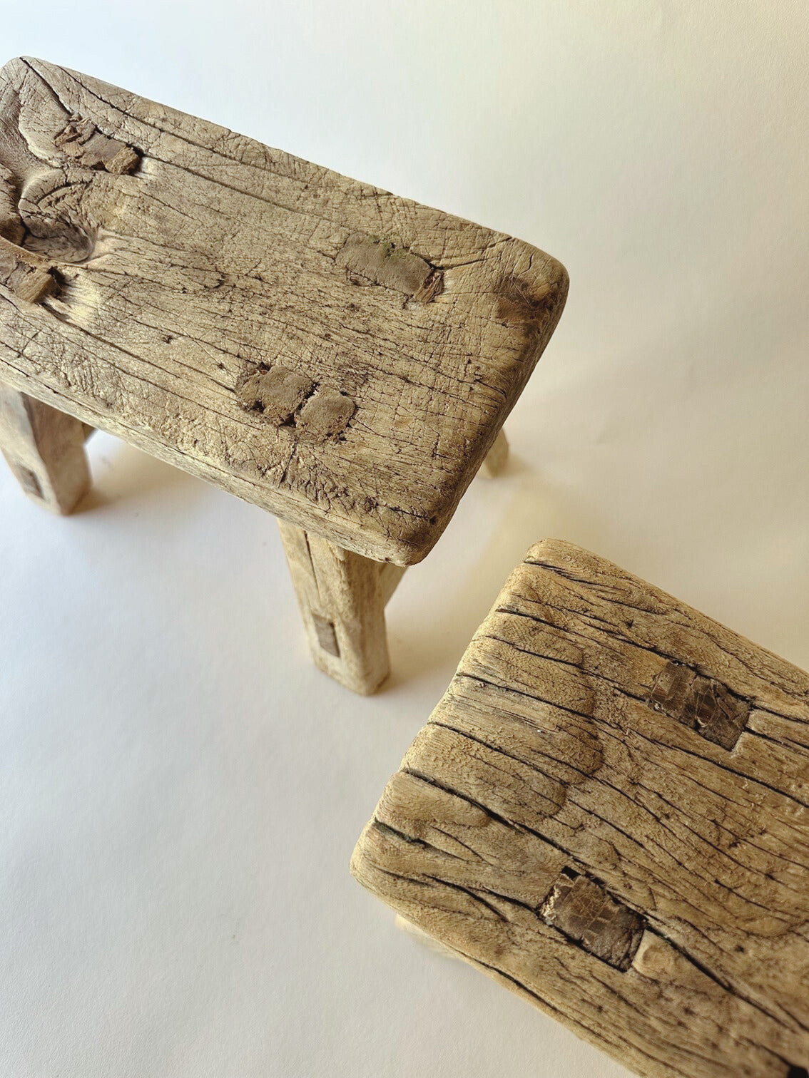 Vintage elm stools