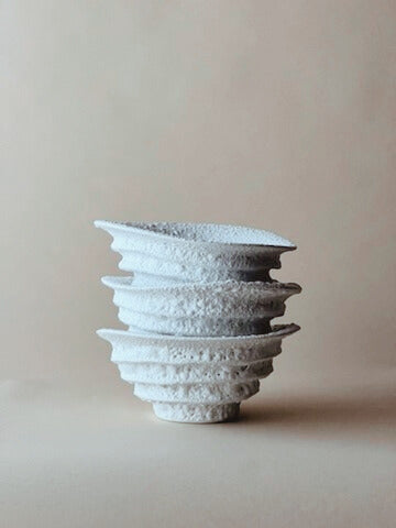 White wave bowl