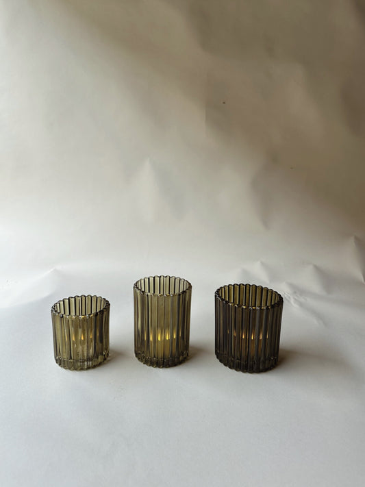 Ribbed  moss tumblers