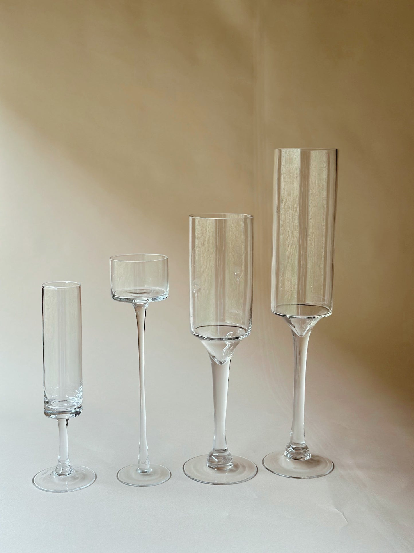 Footed glass cylinder ~ tall