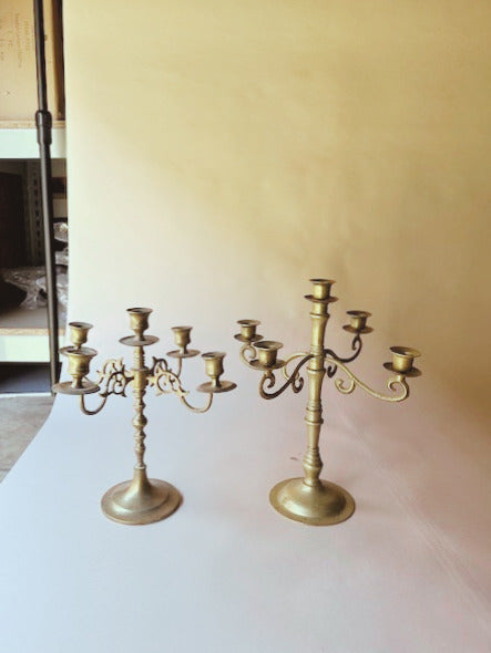 vintage brass candelabra