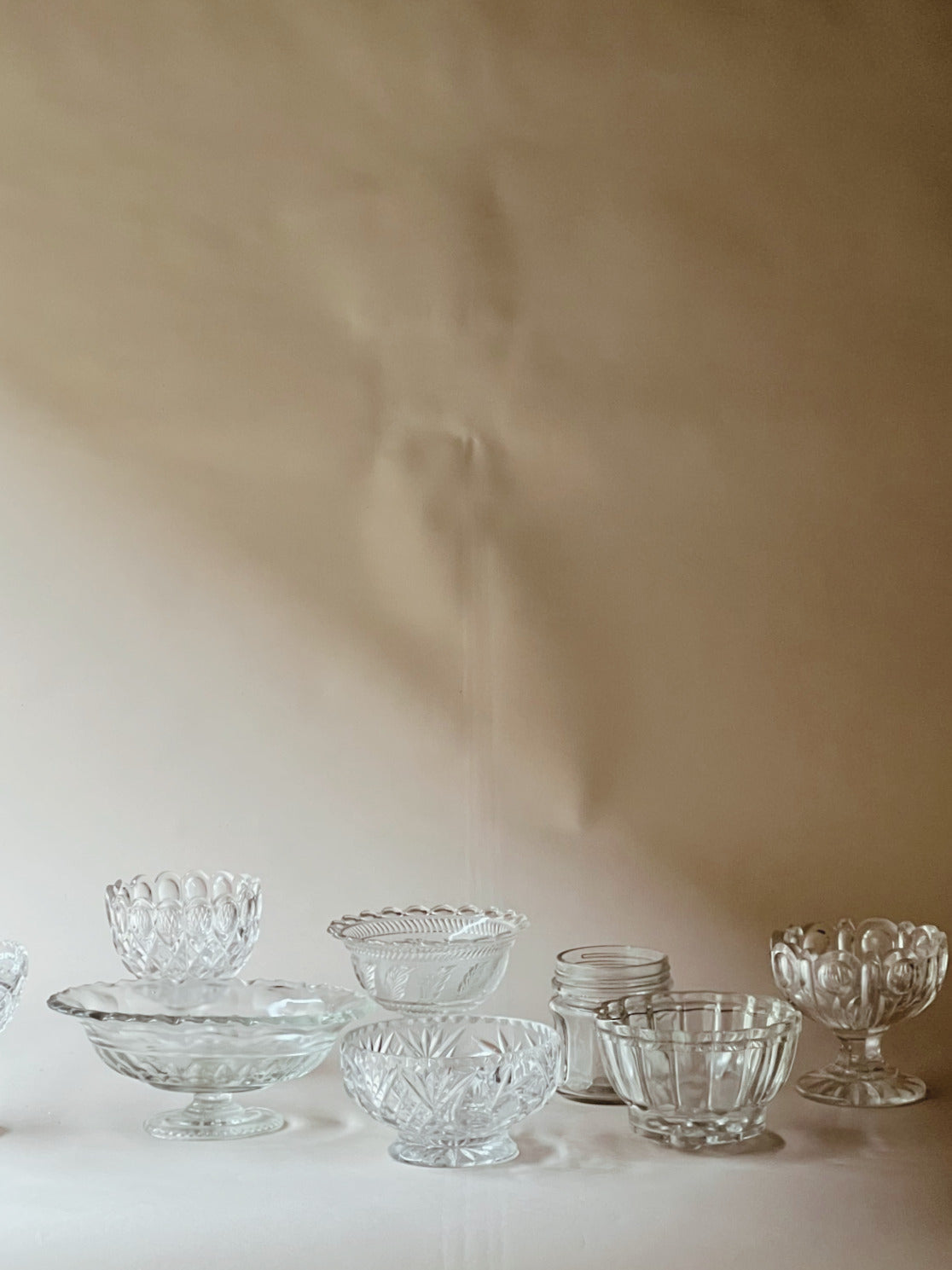 Various glass bowls