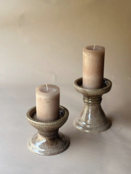Glaze pillar candle holder