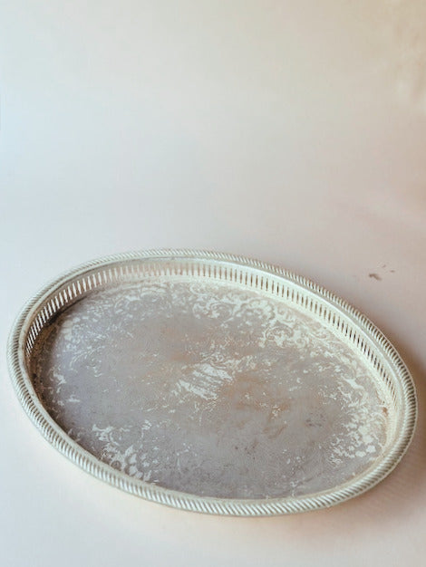Silver vintage drinks tray ~ large
