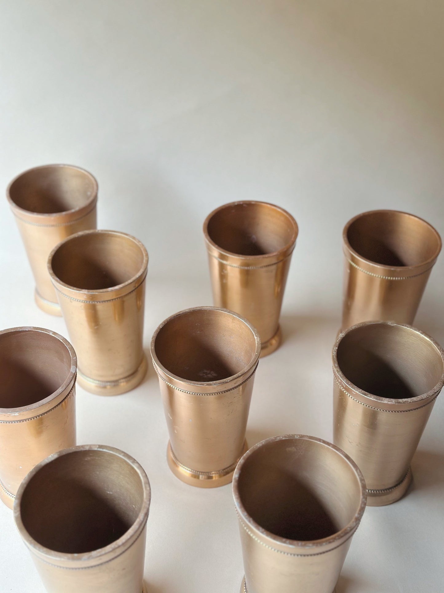 Brass julep cups