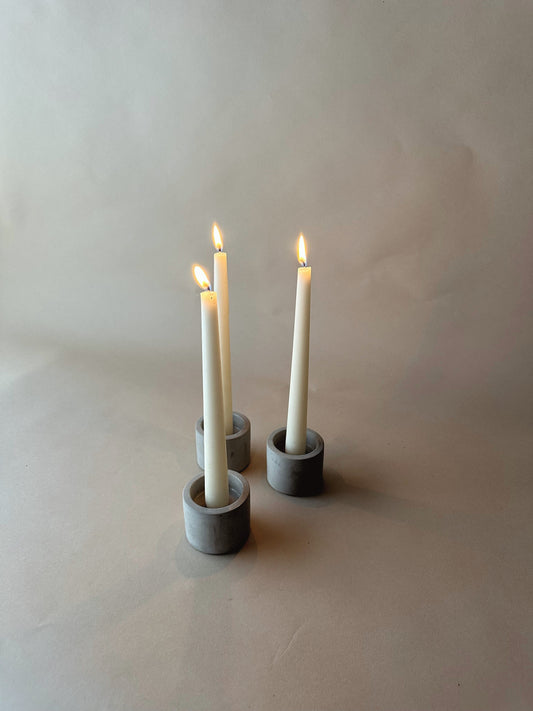 Concrete candlestick holders