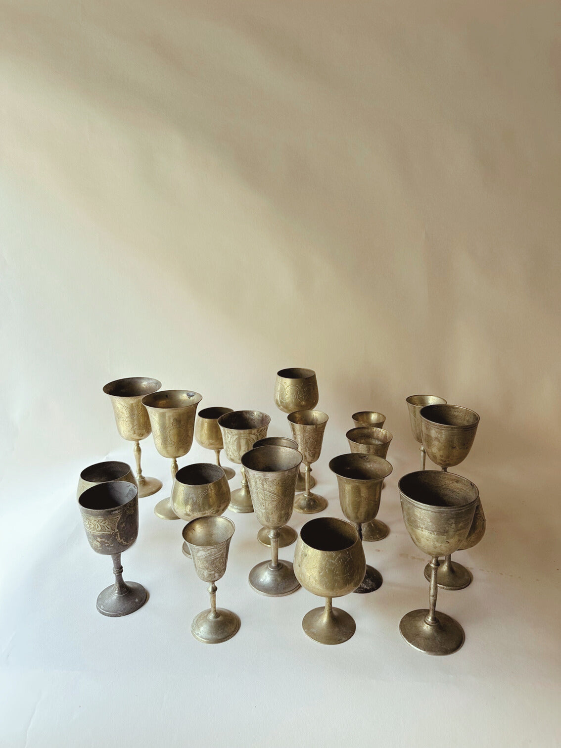 Brass goblets