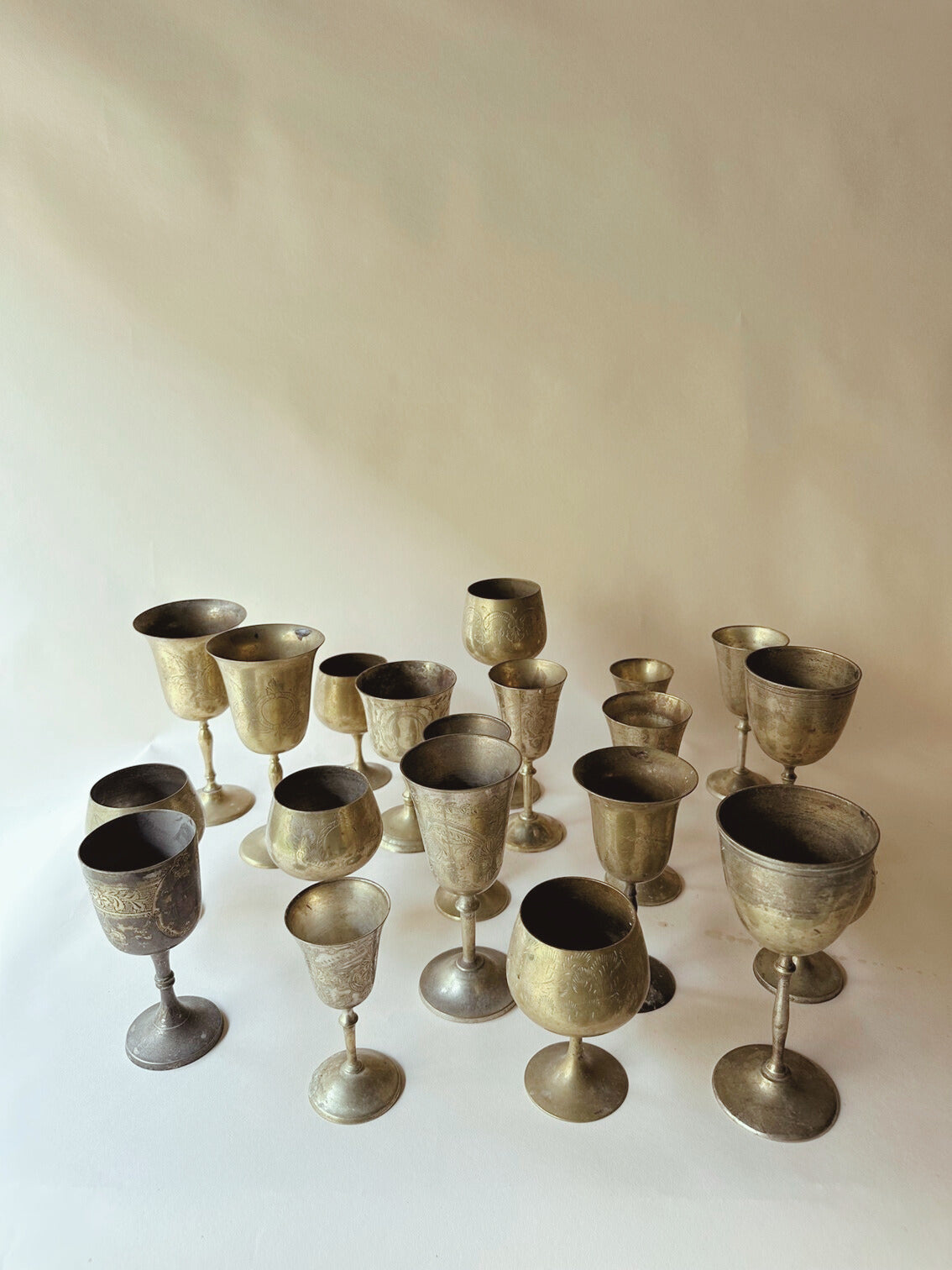 Brass goblets