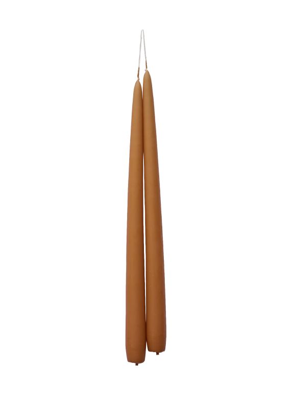 Caramel taper dinner candles