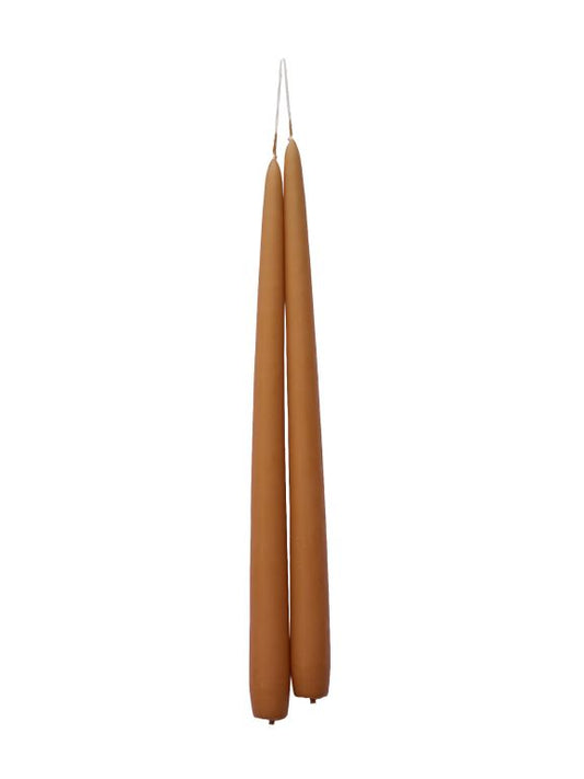 Caramel taper dinner candles