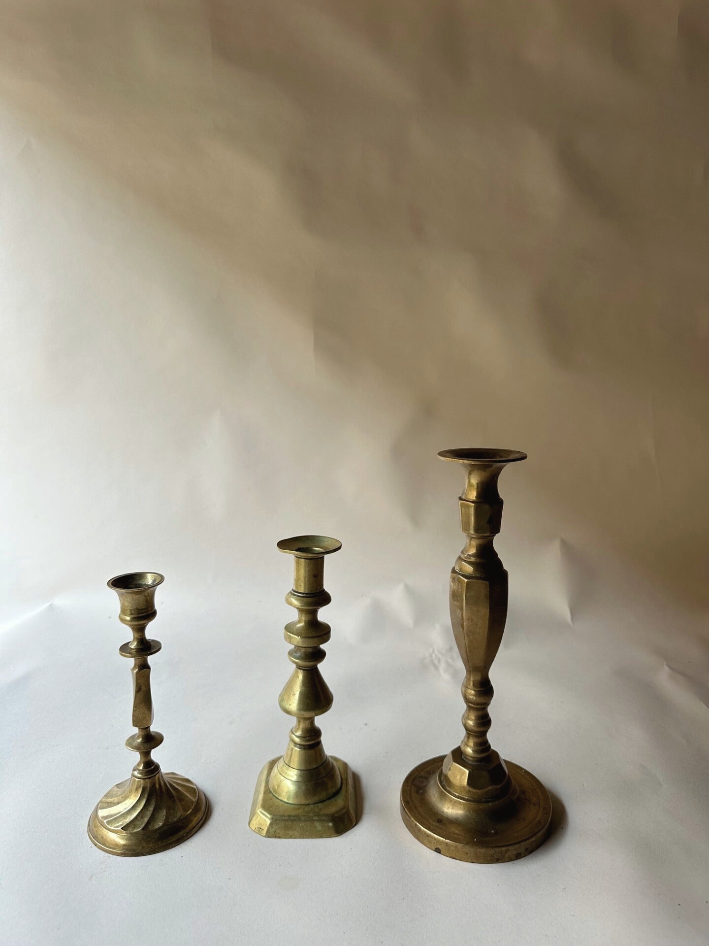 Brass vintage candlesticks