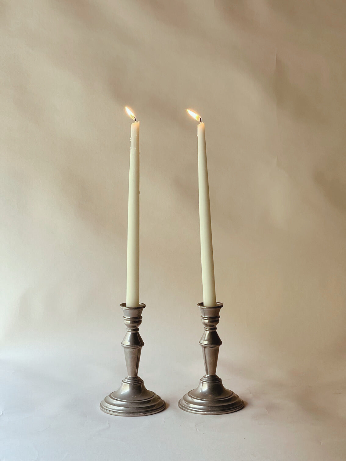 silver plated single candlesticks