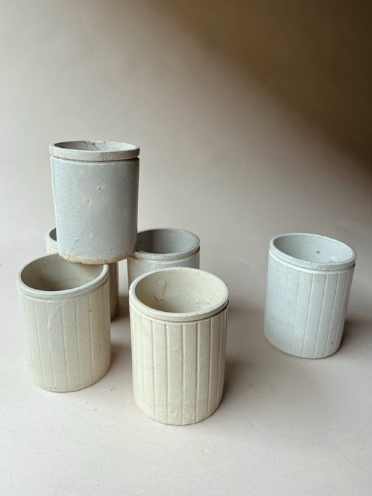 Vintage clay tumblers ~ medium