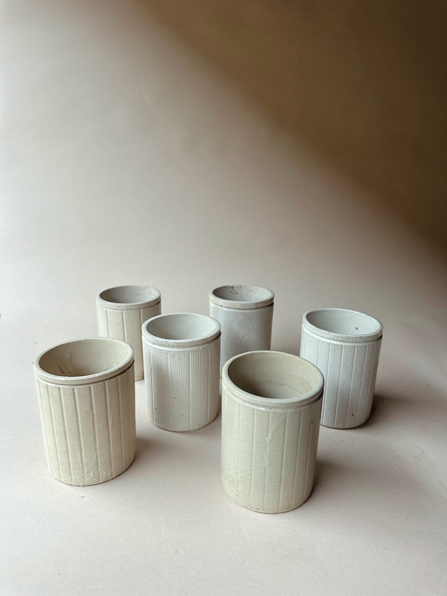 Vintage clay tumblers ~ medium