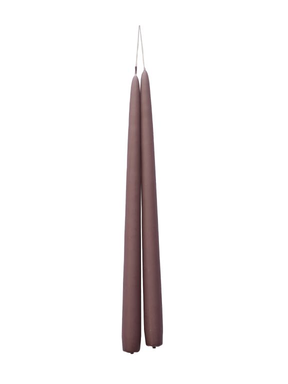 Dark Malva taper dinner candles