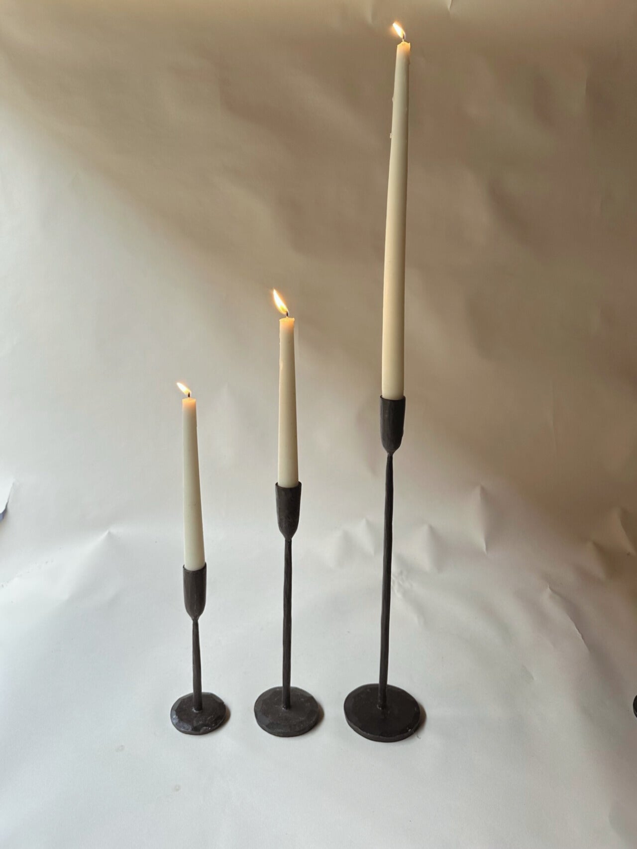 Black contemporary candlesticks