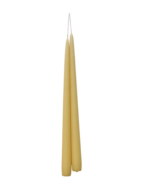 Dusty Yellow taper dinner candles