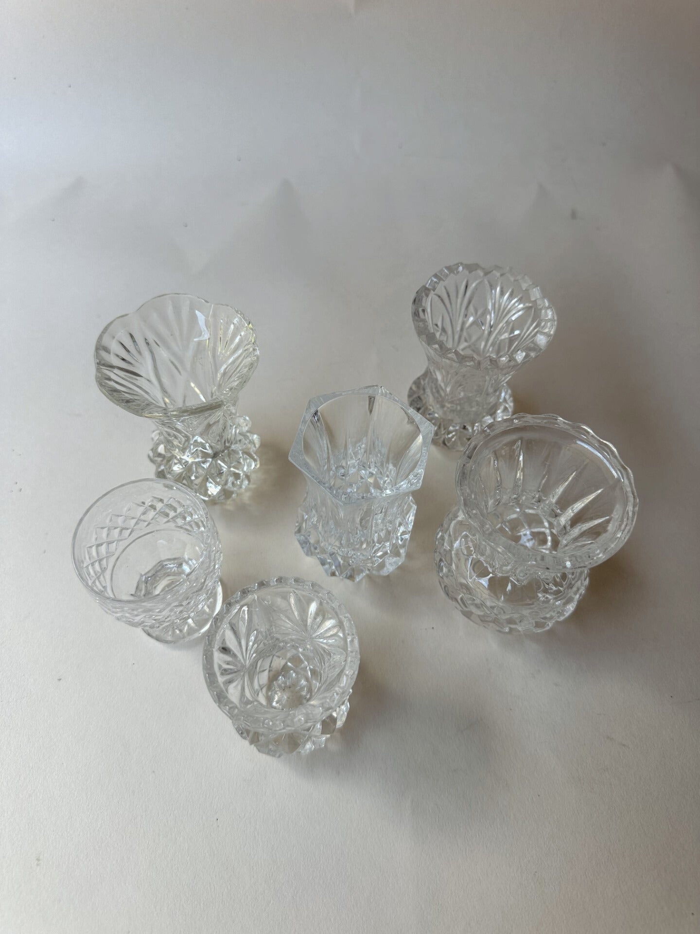 Cut glass vases ~ Mini