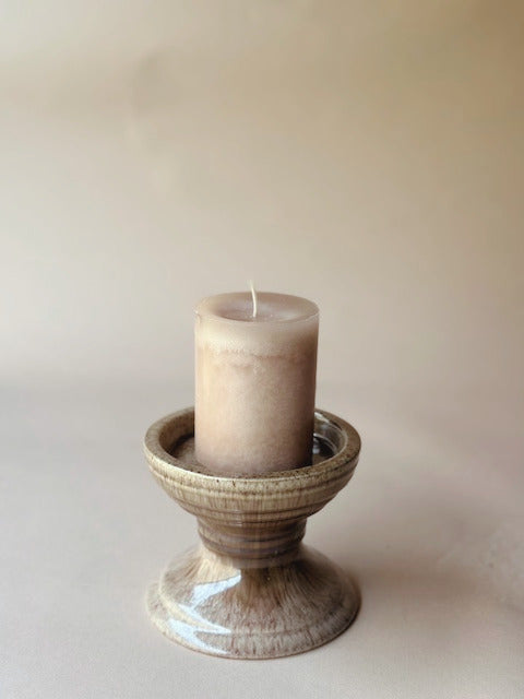 Glaze pillar candle holder