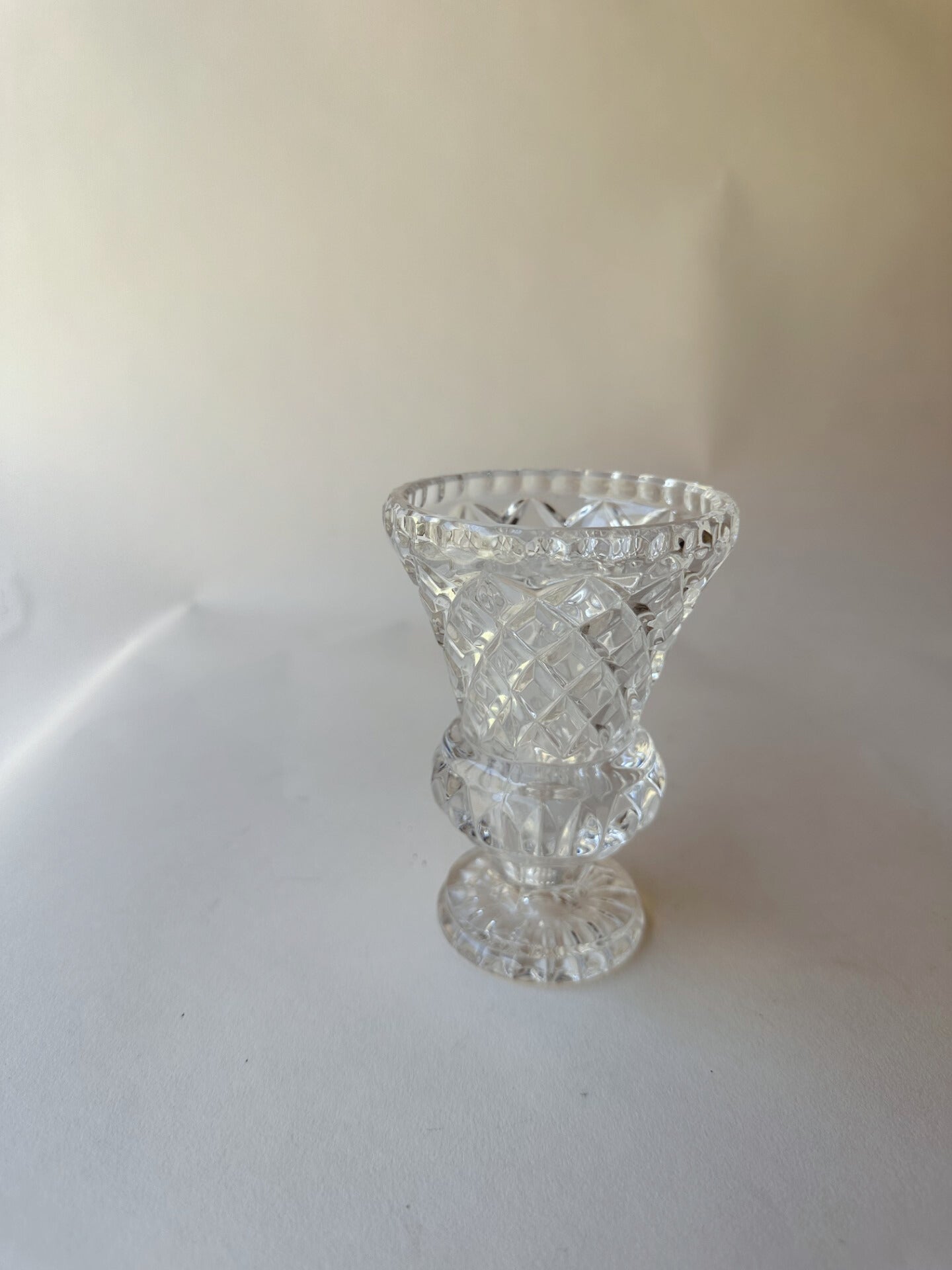 Cut glass bud vases ~ small