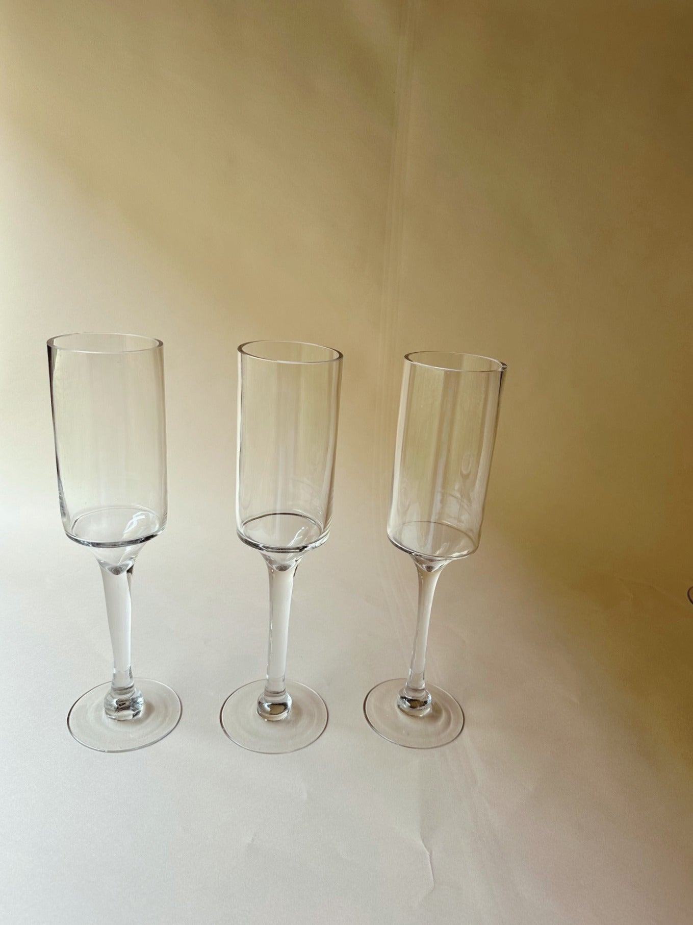 Footed glass cylinder ~ tall
