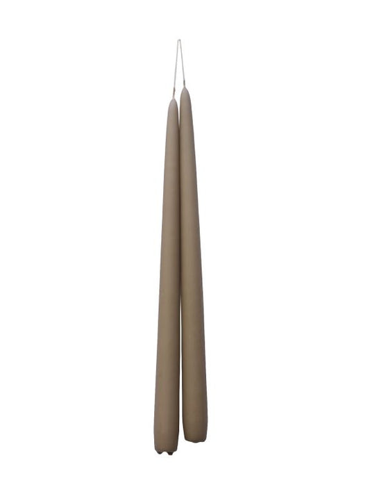Flax taper dinner candles