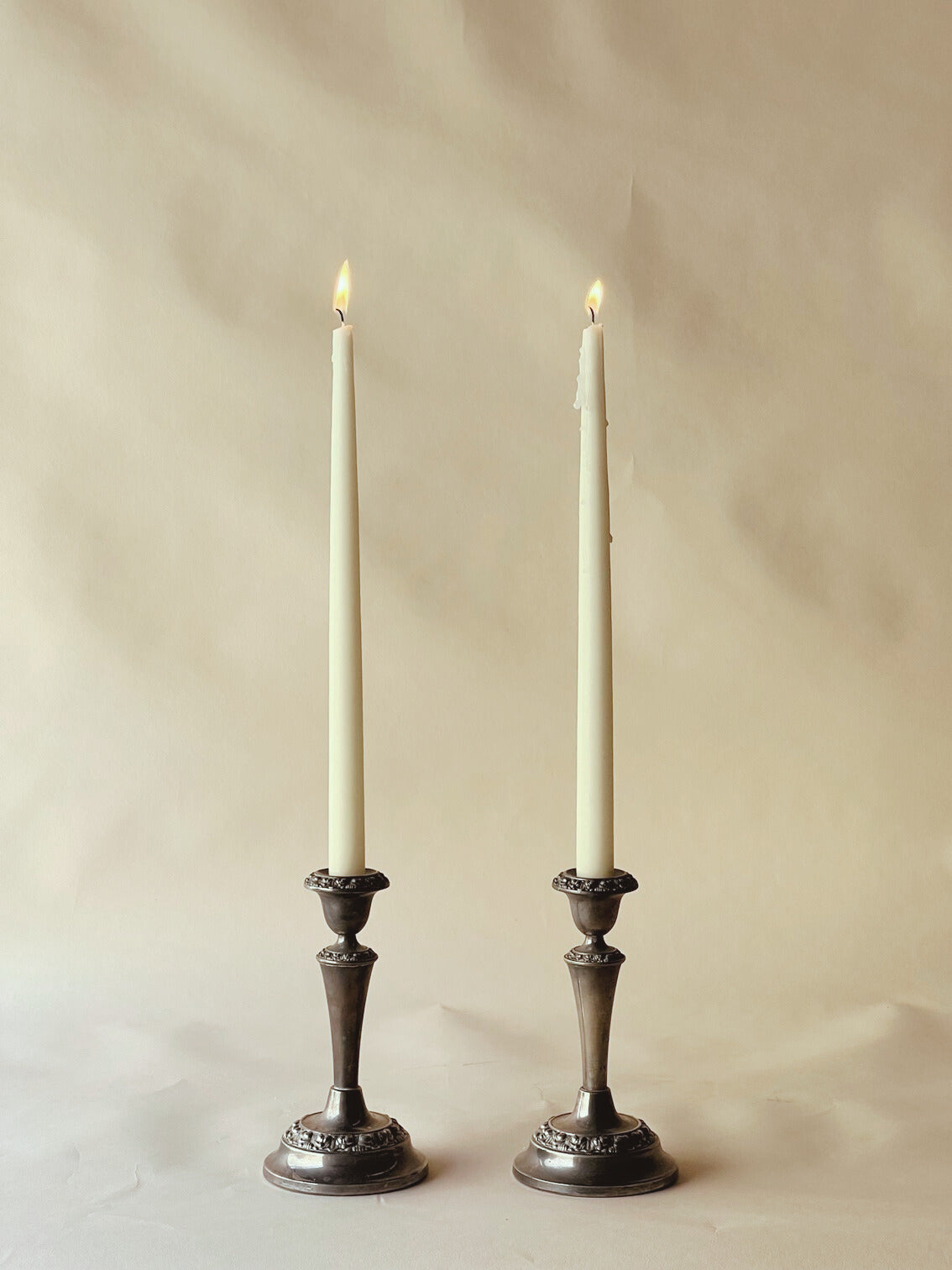 silver plated single candlesticks