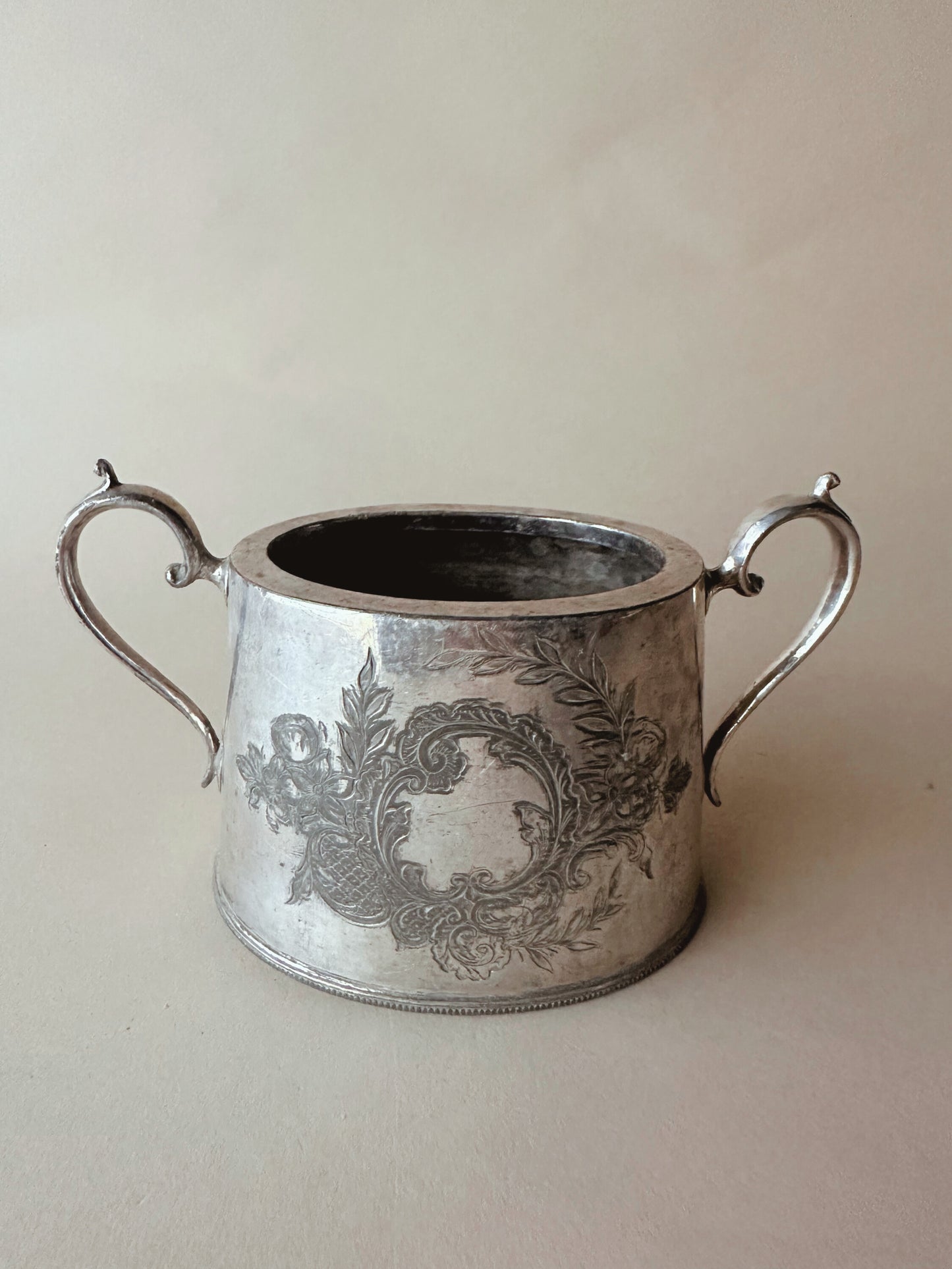 Silver plated handle pots