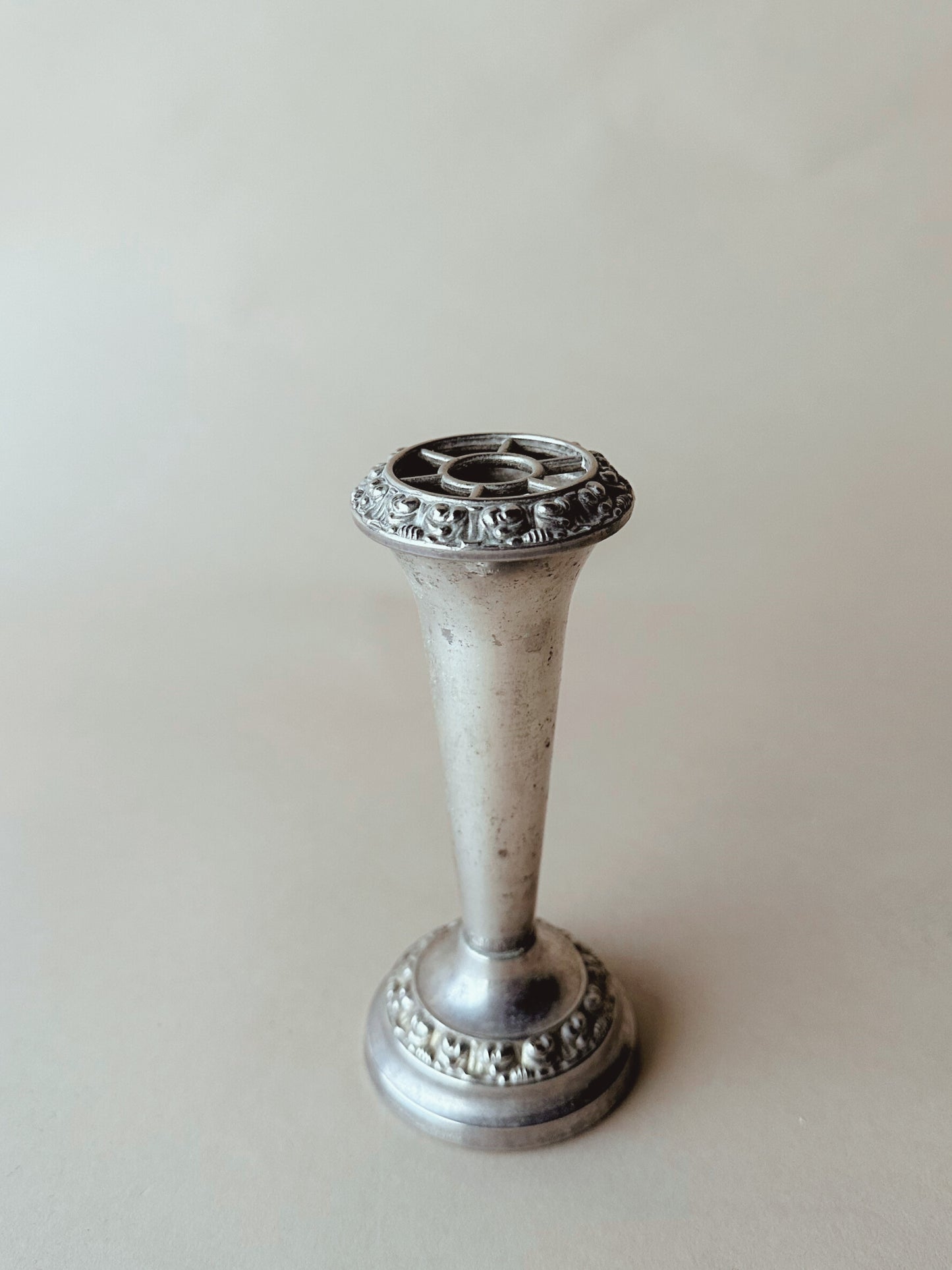 Vintage silver bud vases