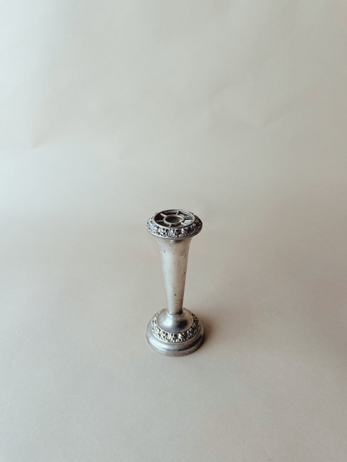 Vintage silver bud vases