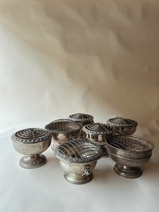 Silver plated rose bowls ~ medium