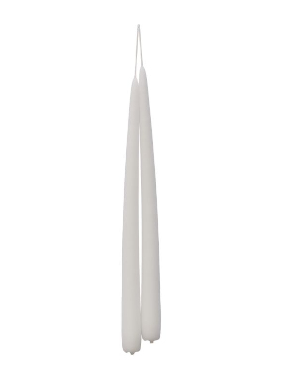 White taper dinner candles