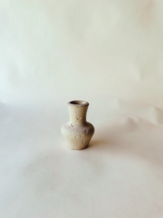 White meadow pottery bud vases ~ small
