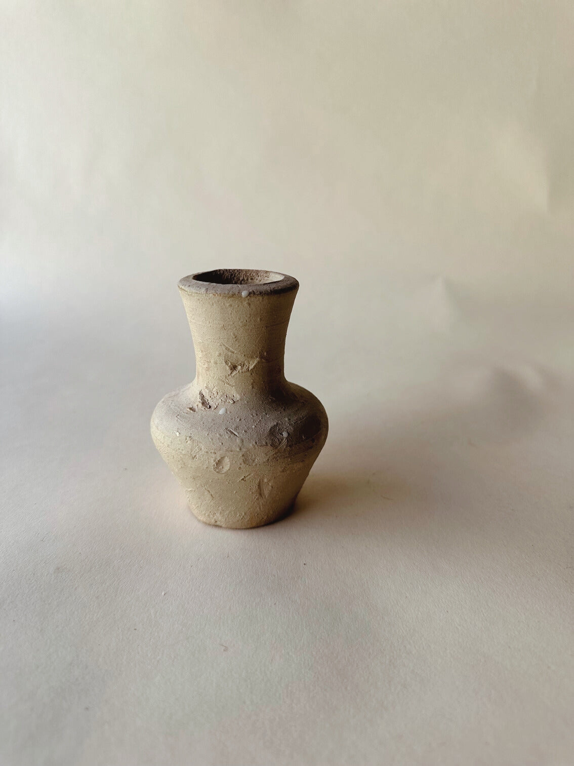 White meadow pottery bud vases ~ medium